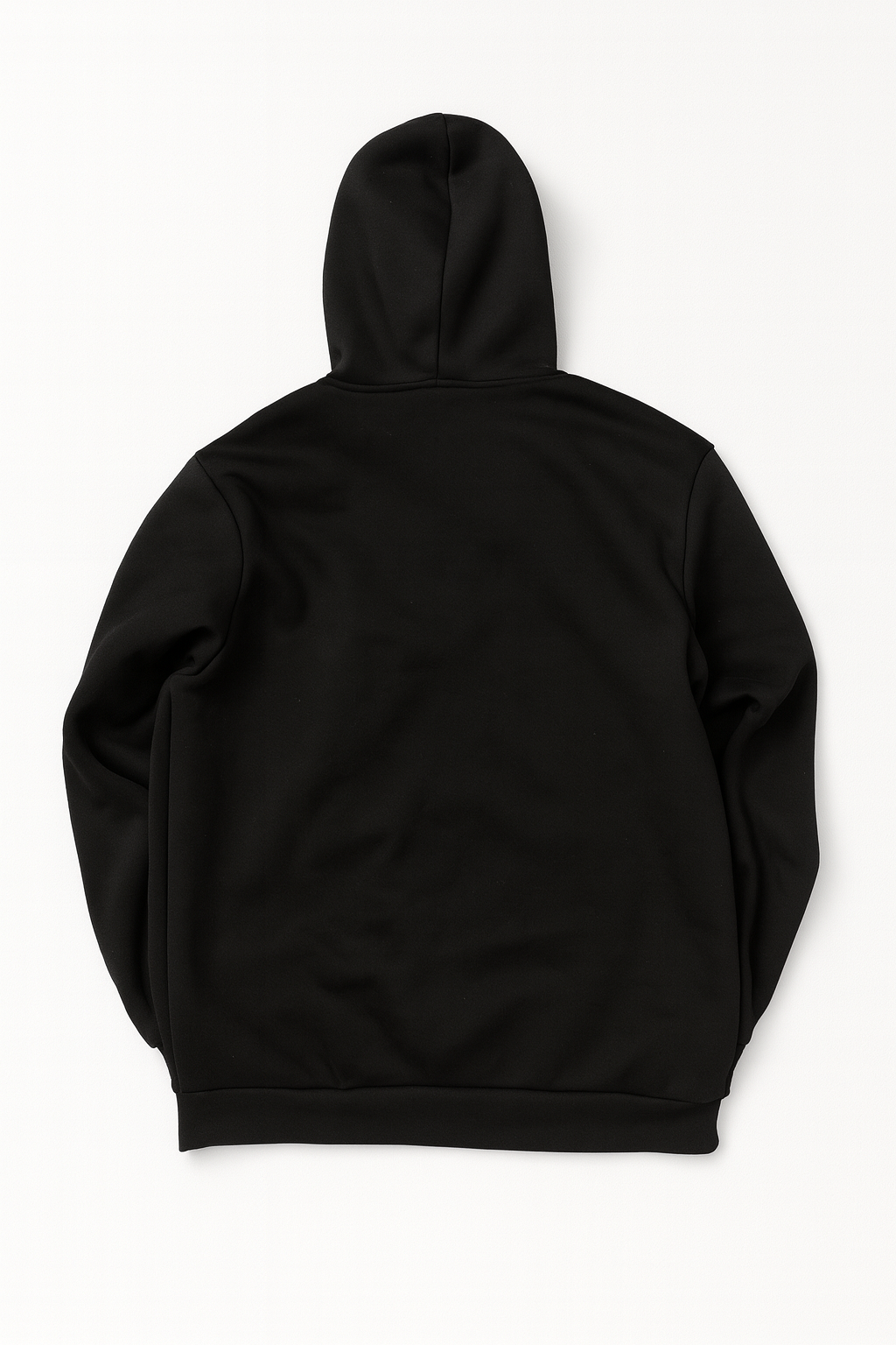 Structured Half-Zip Hoodie – Jet Black
