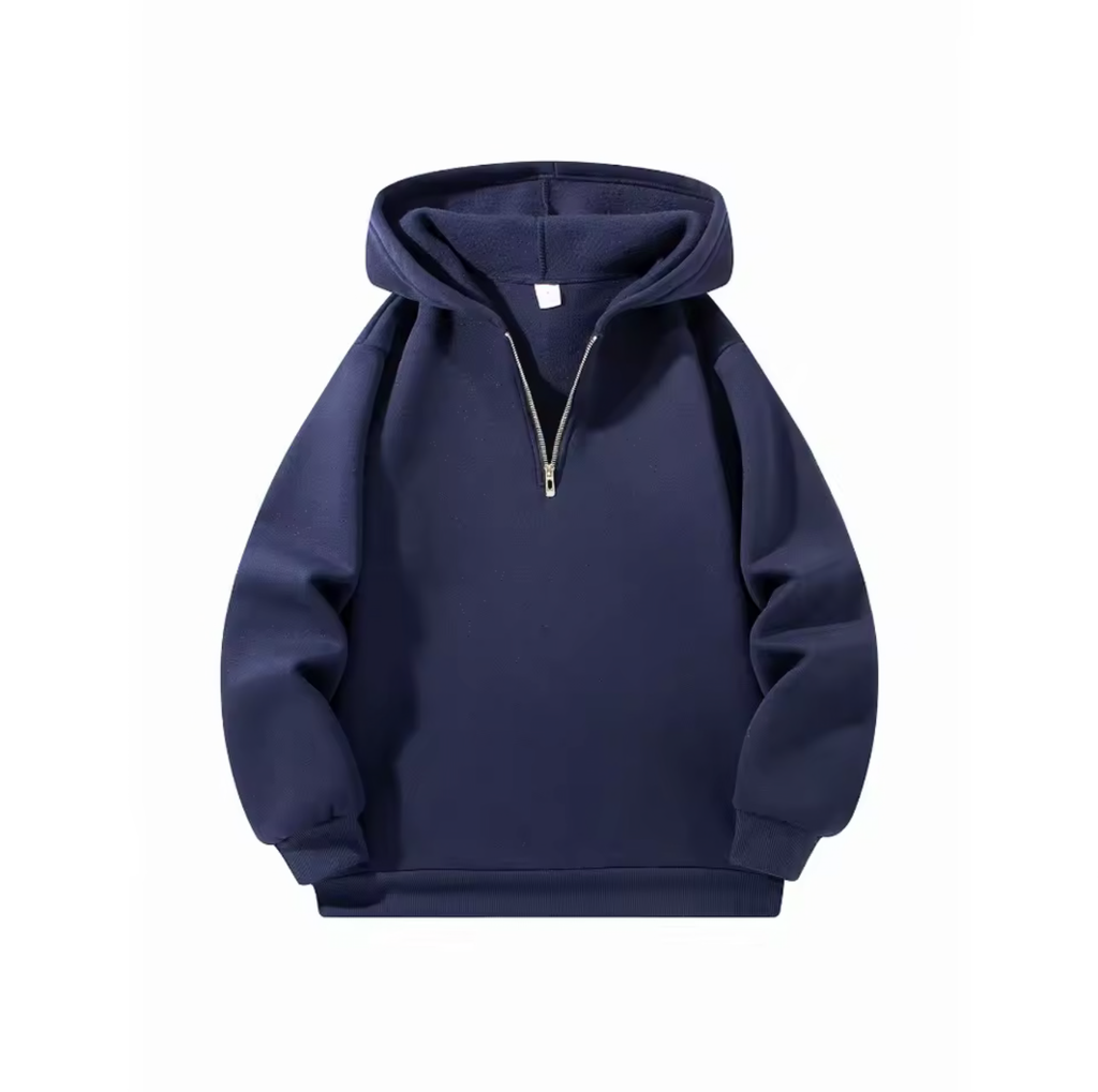 Structured Half-Zip Hoodie