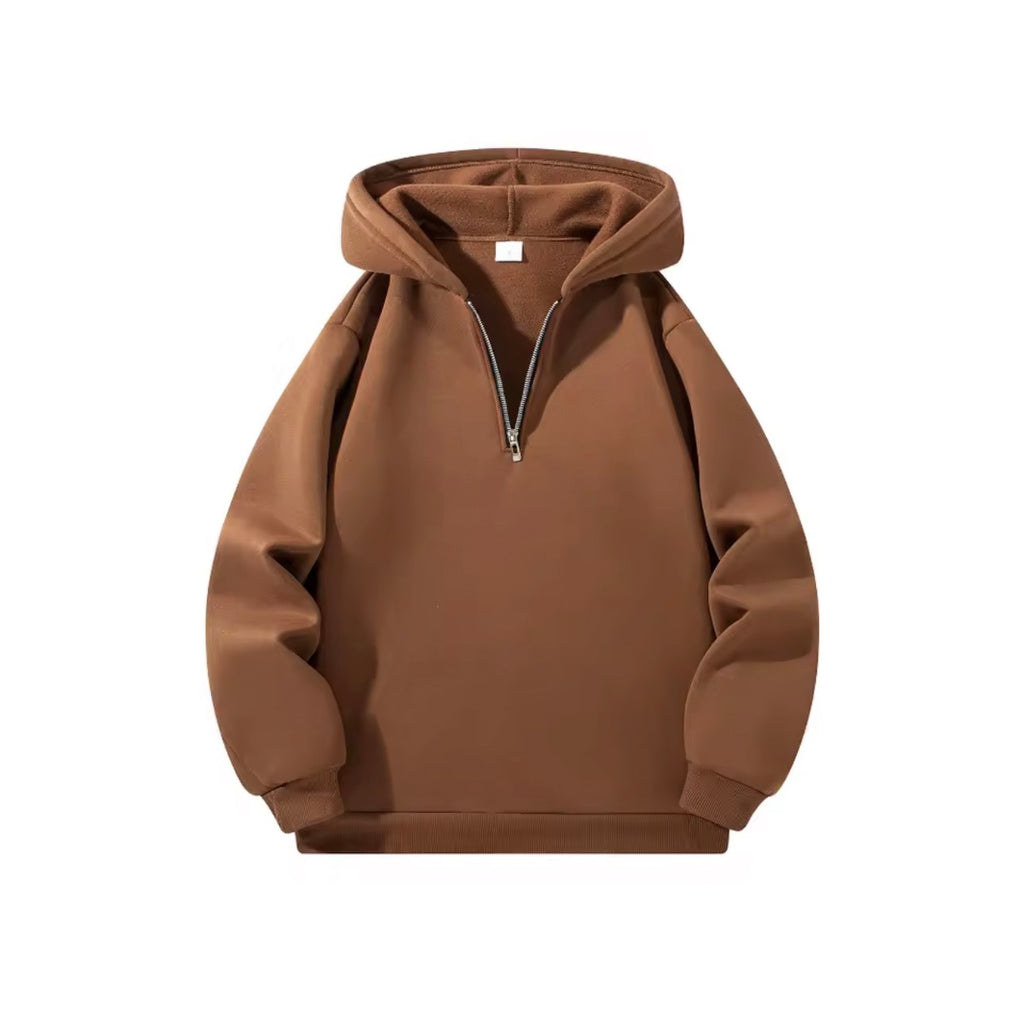 Structured Half-Zip Hoodie